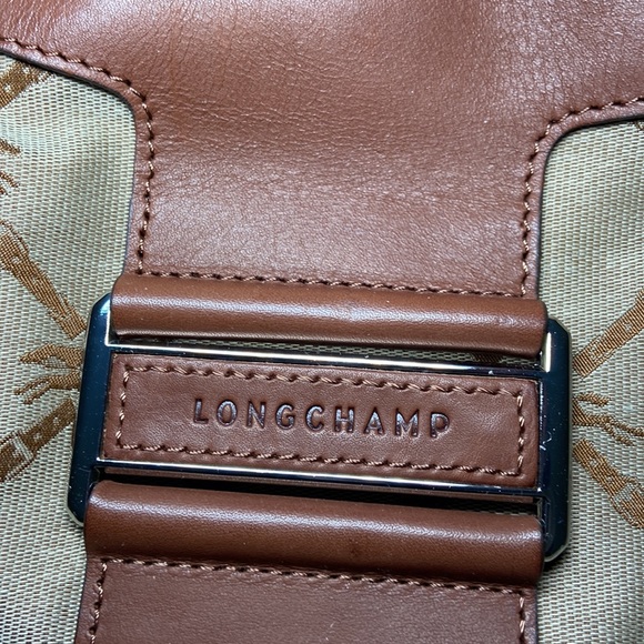 Longchamp Jacquard Leather Shoulder HandBag - Picture 3 of 11